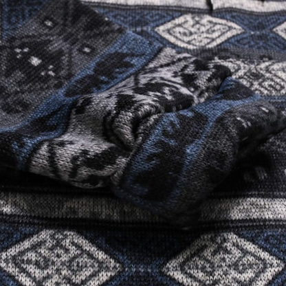 Comfortabele heren hoodie met geometrisch patroon – KALVOR GeoHood - Glamorix