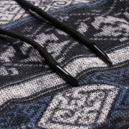 Comfortabele heren hoodie met geometrisch patroon – KALVOR GeoHood - Glamorix