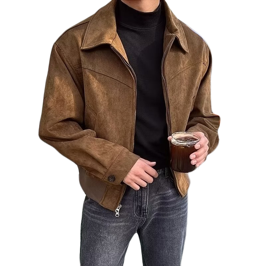 FELIX - Vintage-look herenjas met ritssluiting en tijdloze stijl