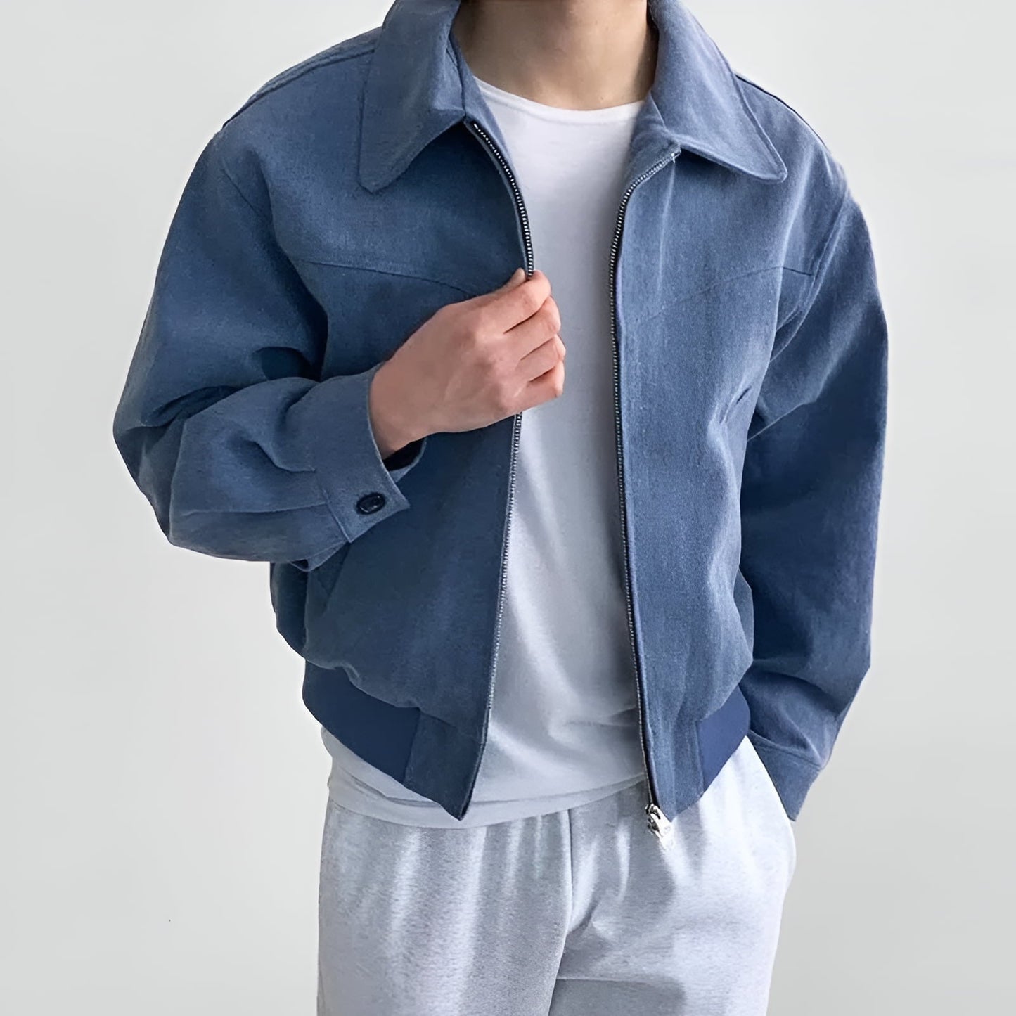 FELIX - Vintage-look herenjas met ritssluiting en tijdloze stijl
