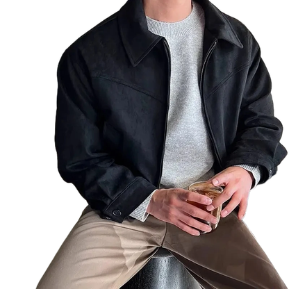 FELIX - Vintage-look herenjas met ritssluiting en tijdloze stijl