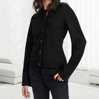 Ultra zachte dames cardigan met knopen en relaxed fit – LUNAYA KNIT - Glamorix