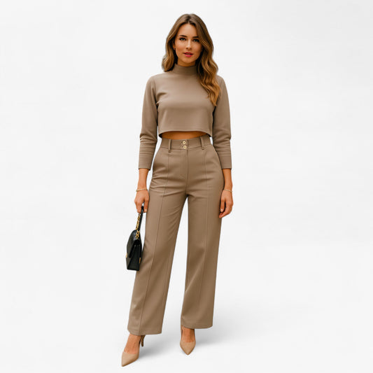 Elegante tweedelige dames set voor moeiteloze stijl – VivaSeta - Glamorix