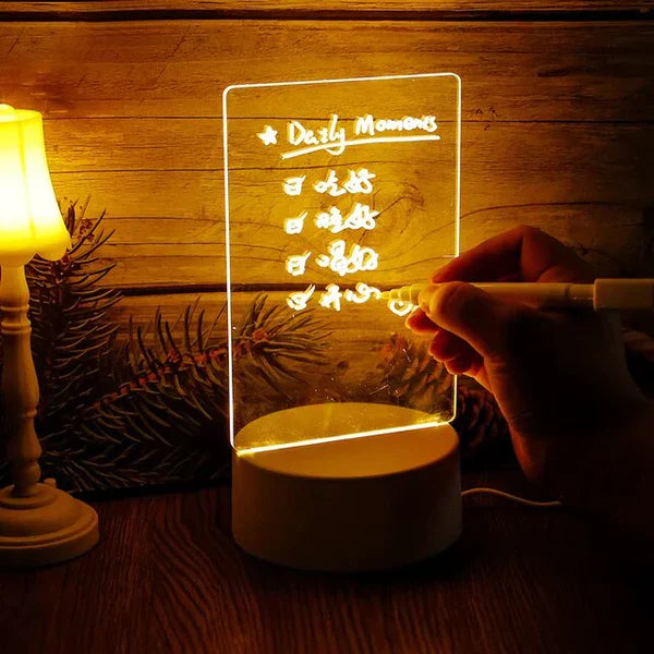 LumiNote Glowpad – Oplaadbaar magisch notitieblok met LED-verlichting en herbruikbare schrijffunctie