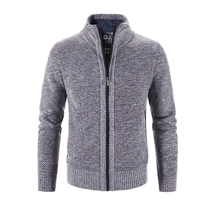 ARTHUR - Gebreid herenvest met rits en tijdloze stijl