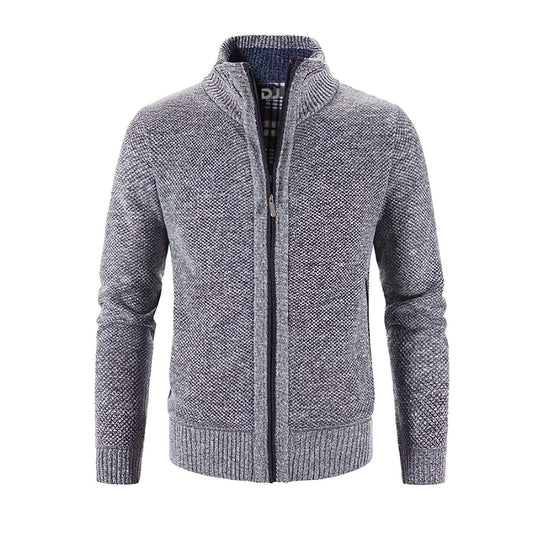 ARTHUR - Gebreid herenvest met rits en tijdloze stijl