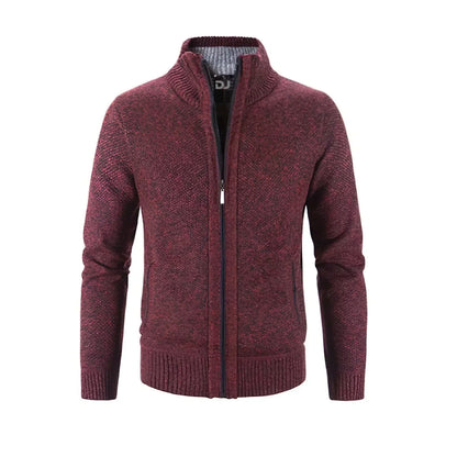 ARTHUR - Gebreid herenvest met rits en tijdloze stijl