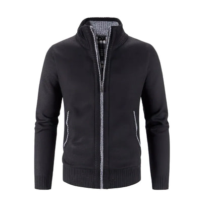 ARTHUR - Gebreid herenvest met rits en tijdloze stijl