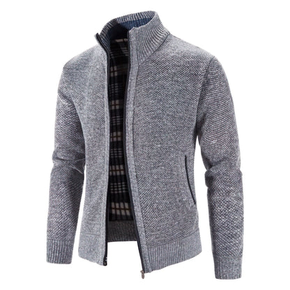 ARTHUR - Gebreid herenvest met rits en tijdloze stijl