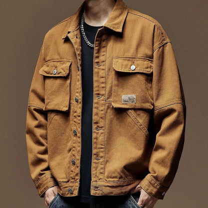 Functioneel herenjack met utility-look en knoopsluiting – RAVEN FIELD - Glamorix