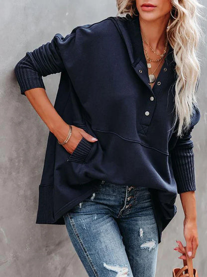 VIVIEN - Casual damessweater met stijlvolle knoopdetails