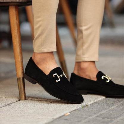 Heren loafers met metalen gesp en tijdloos design – RIVARO CLASSIC - Glamorix