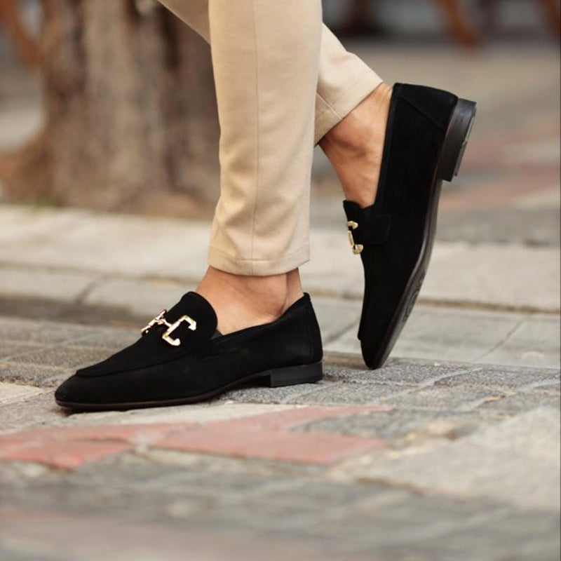 Heren loafers met metalen gesp en tijdloos design – RIVARO CLASSIC - Glamorix