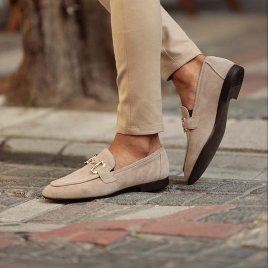 Heren loafers met metalen gesp en tijdloos design – RIVARO CLASSIC - Glamorix