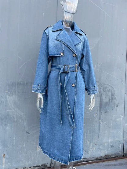 SKYLAR - Denim trenchcoat met moderne flair