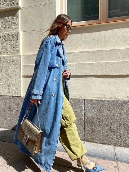 SKYLAR - Denim trenchcoat met moderne flair