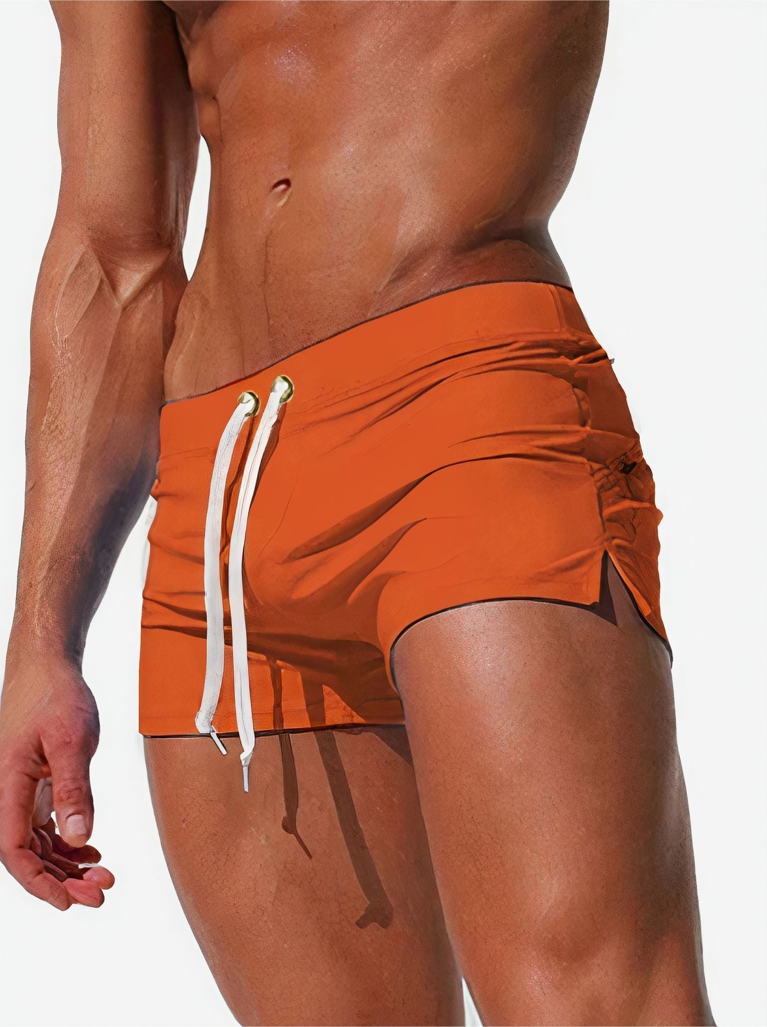 Heren zwemshort met hoge snit en verstelbaar trekkoord – VYRON SURF - Glamorix