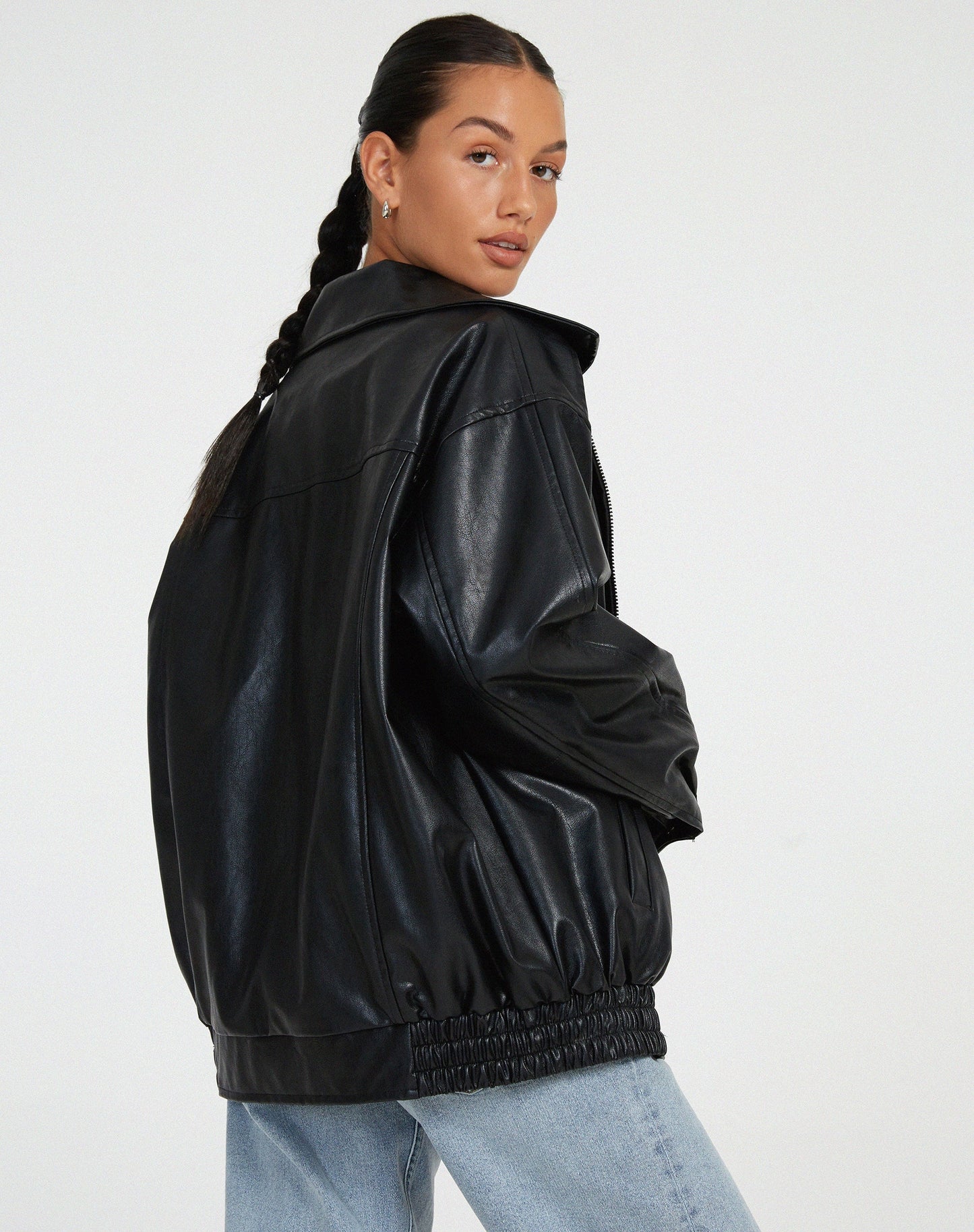 CELINE - Casual oversized leren jack voor vrouwen