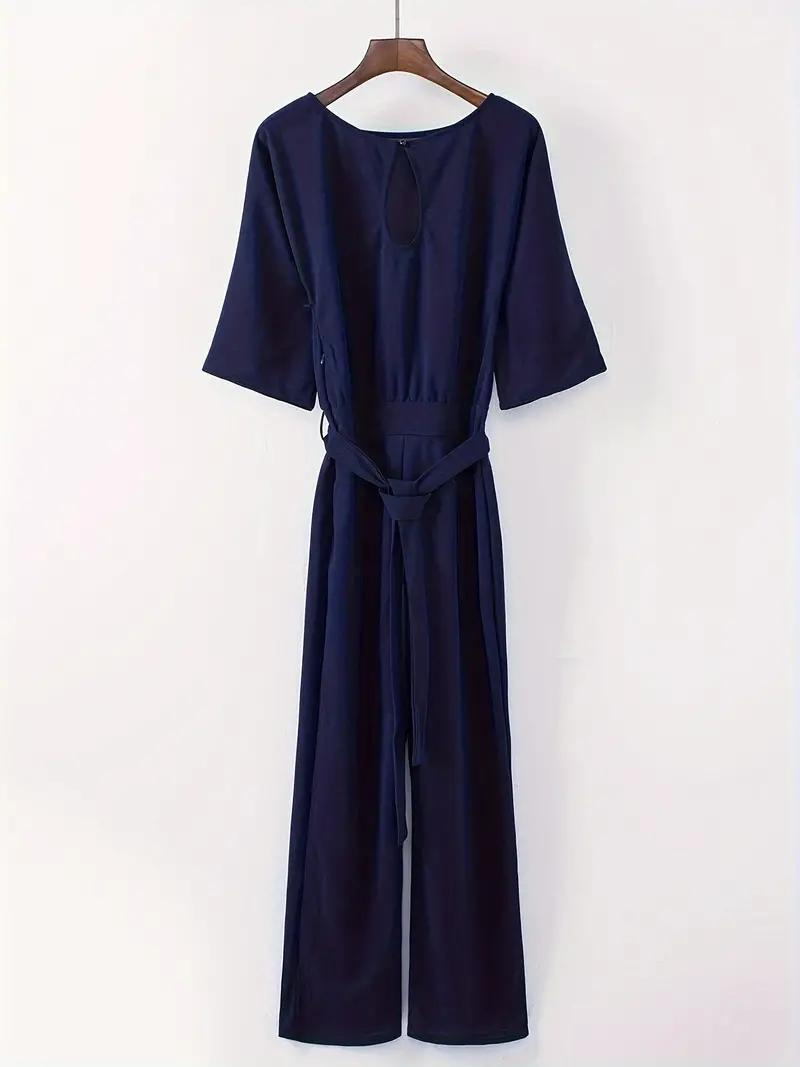 ISLA - Jumpsuit met brede pijpen en tailleband voor dames
