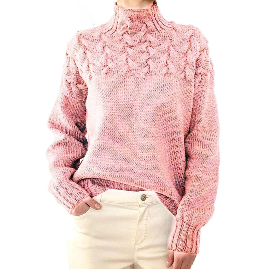 Gebreide dames coltrui met zachte feel en elegante pasvorm – SOLENZA - Glamorix