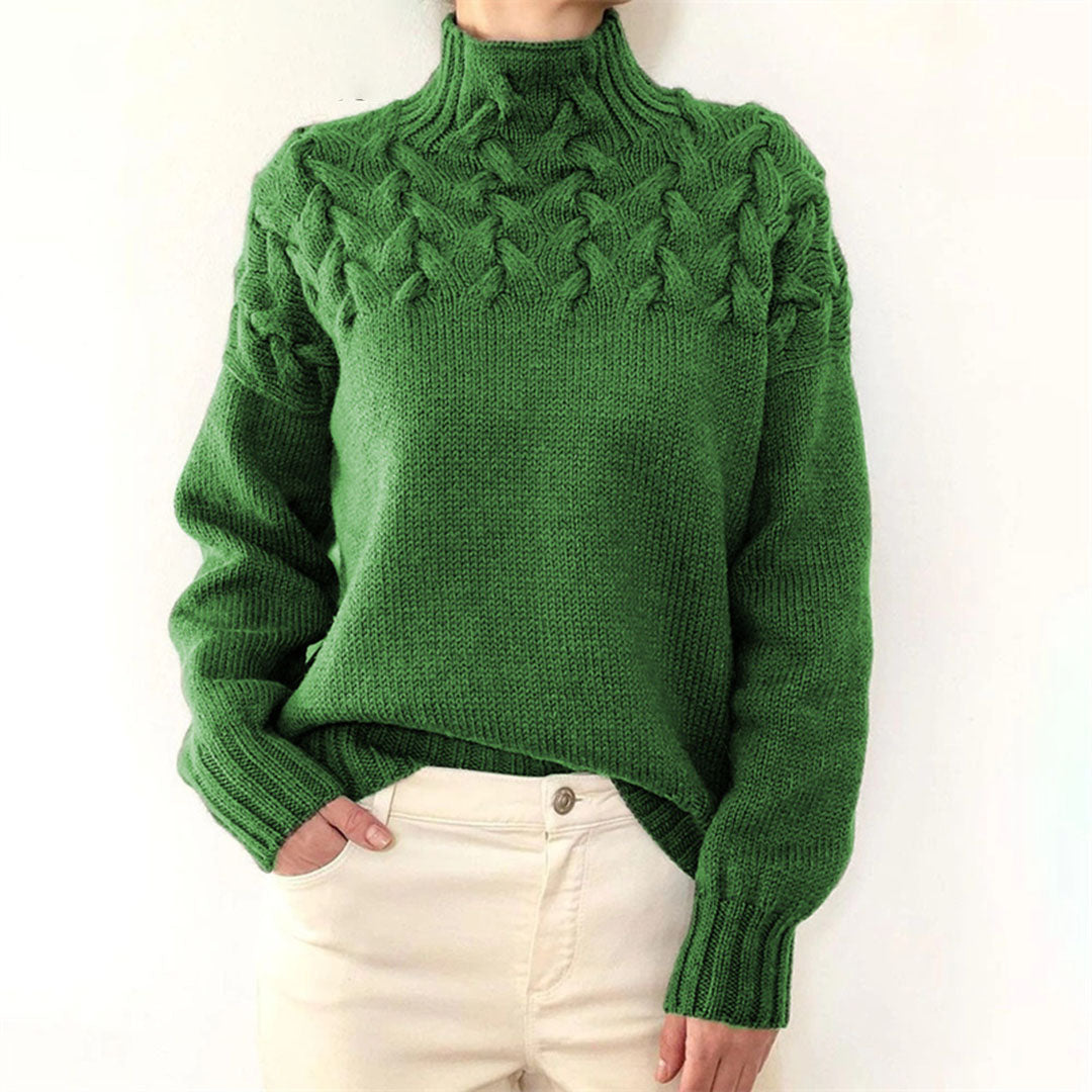 Gebreide dames coltrui met zachte feel en elegante pasvorm – SOLENZA - Glamorix
