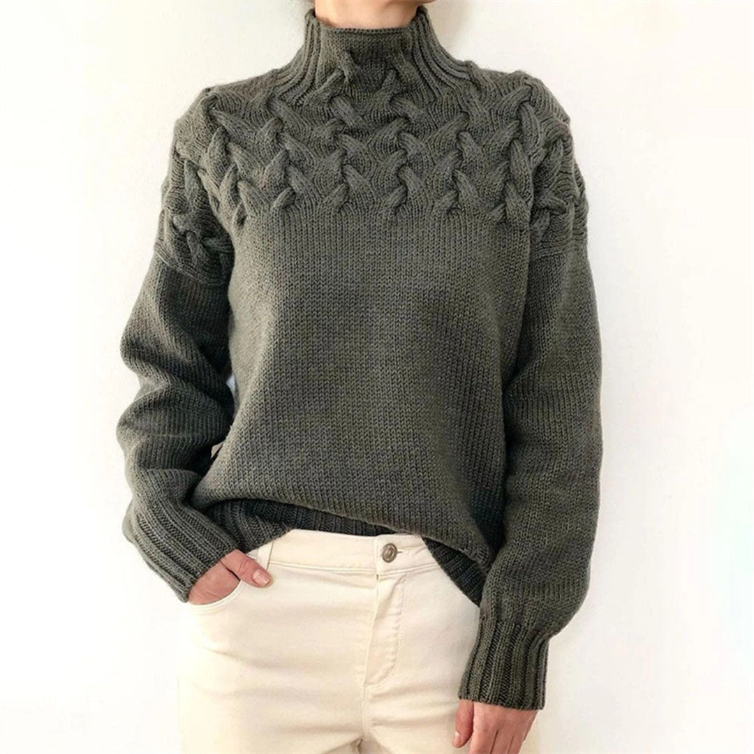 Gebreide dames coltrui met zachte feel en elegante pasvorm – SOLENZA - Glamorix