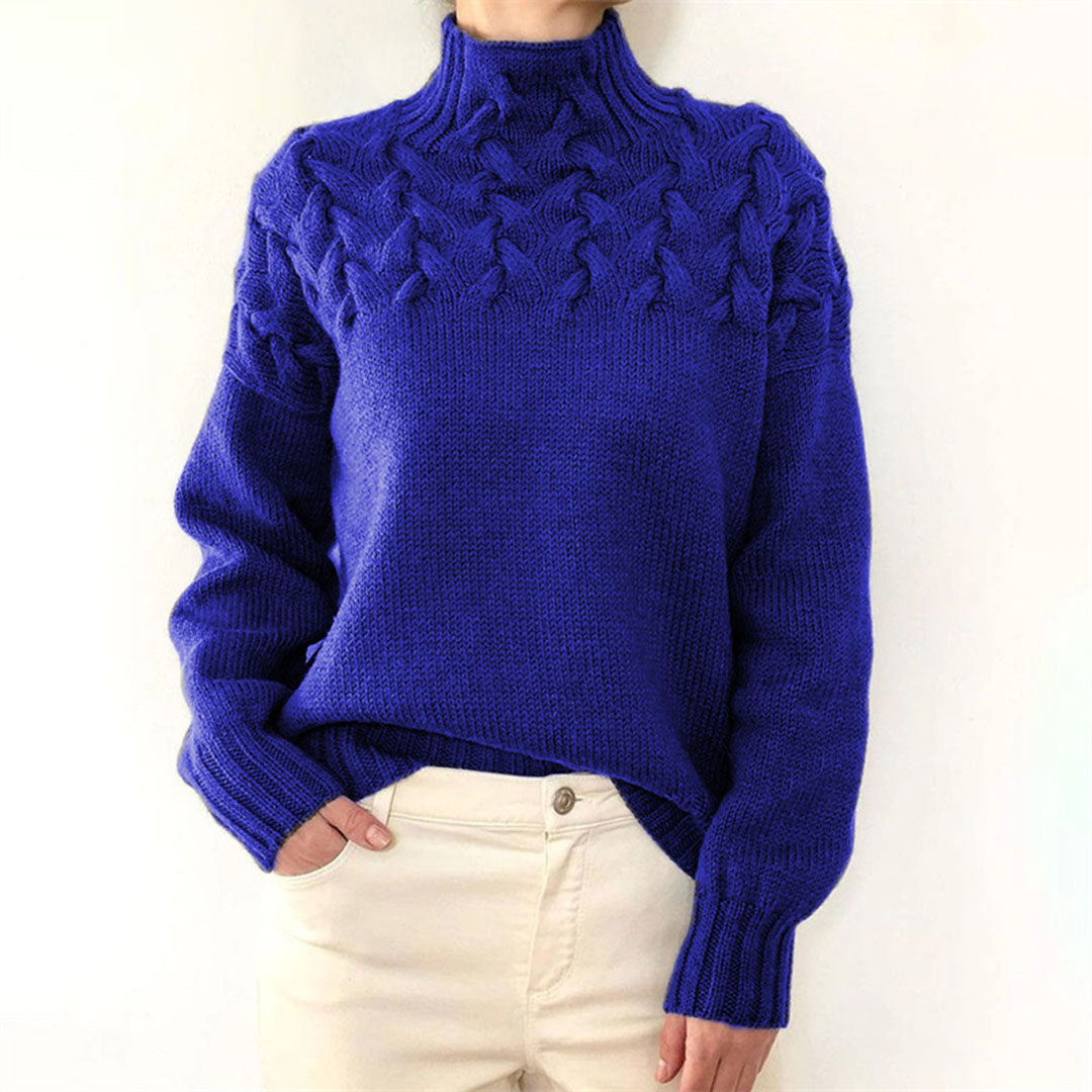 Gebreide dames coltrui met zachte feel en elegante pasvorm – SOLENZA - Glamorix