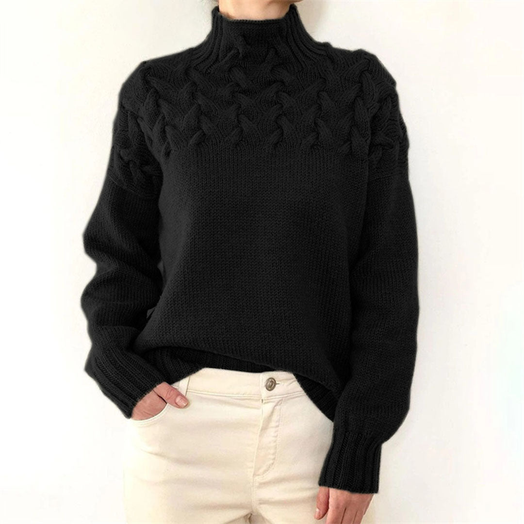 Gebreide dames coltrui met zachte feel en elegante pasvorm – SOLENZA - Glamorix