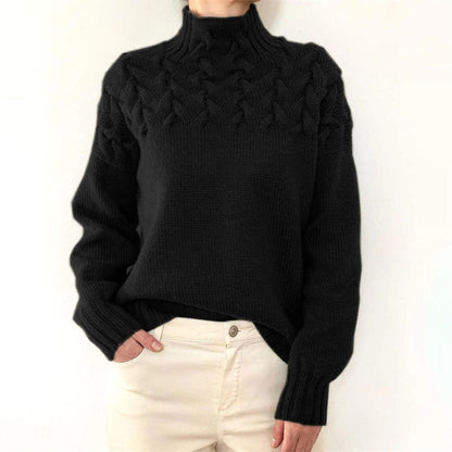 Gebreide dames coltrui met zachte feel en elegante pasvorm – SOLENZA - Glamorix