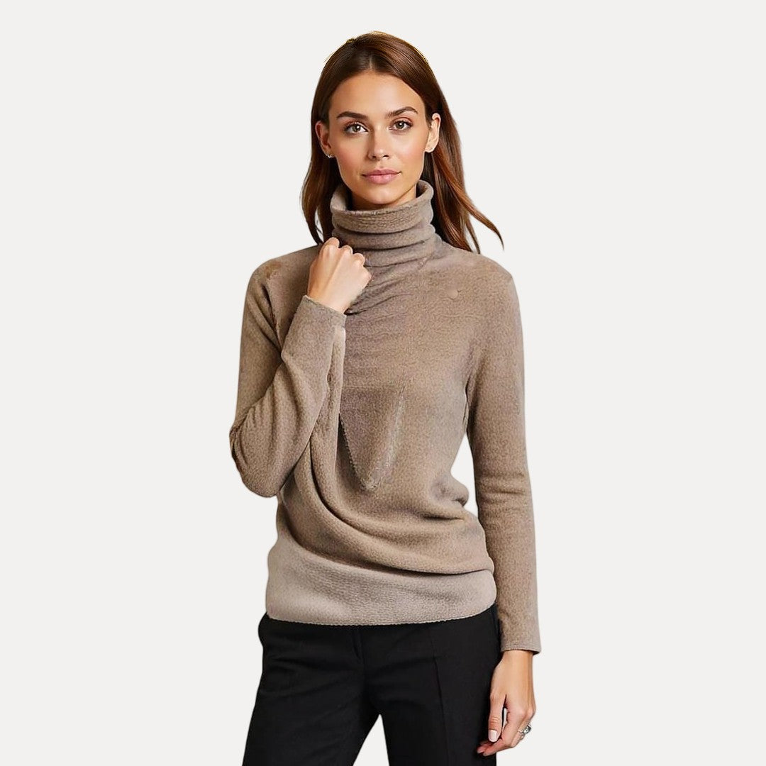 EMMELINE – Dames coltrui met fijne knit en tijdloze pasvorm - Glamorix