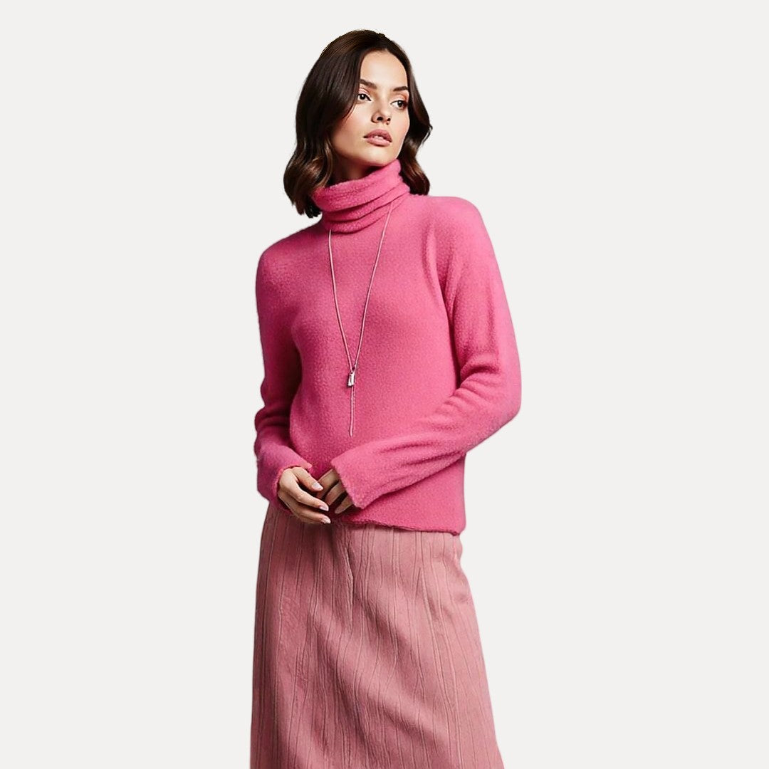 EMMELINE – Dames coltrui met fijne knit en tijdloze pasvorm - Glamorix