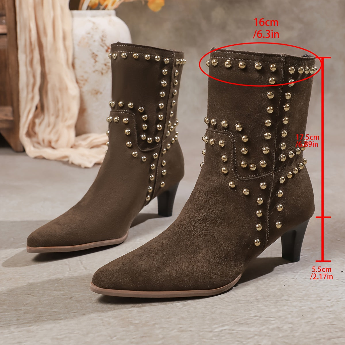 Enkelboots - Puntige Neus En Stoffen Voering Voor Comfort - Glamorix