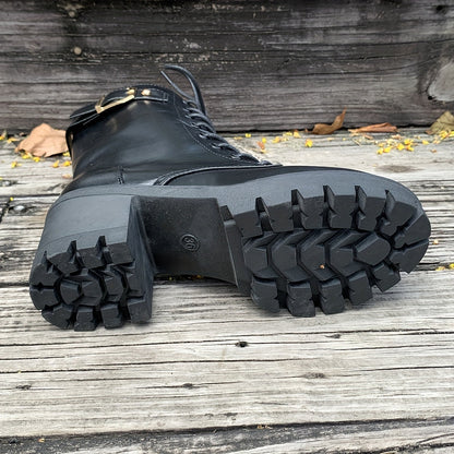 Enkellaars – Ronde Neus & Rits Voor Stabiliteit Bij Lopen - Glamorix