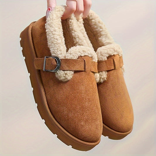 Enkellaarzen – Pluche Gevoerd En Dikke Rubberen Zool - Glamorix