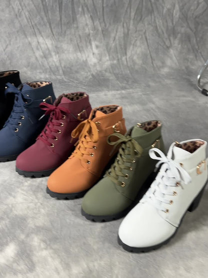 Enkellaarzen - Zijrits En Blokhak & Stabiel Loopcomfort - Glamorix