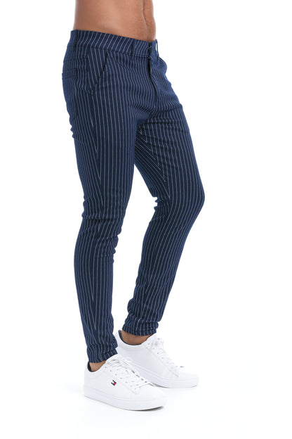 HARLOW - Slim fit krijtstreep broek voor een elegante en moderne uitstraling