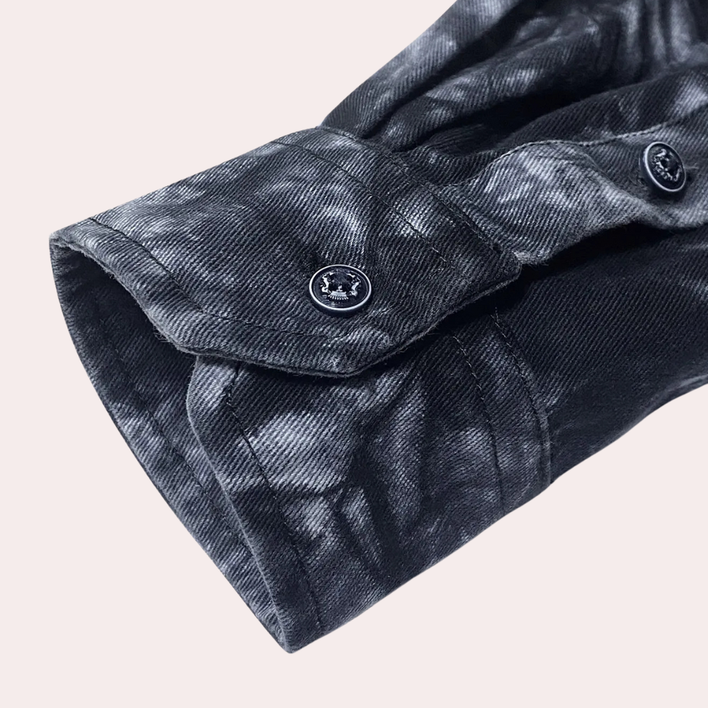 Herenoverhemd met abstracte print en lange mouwen – VALENO PrintLine - Glamorix