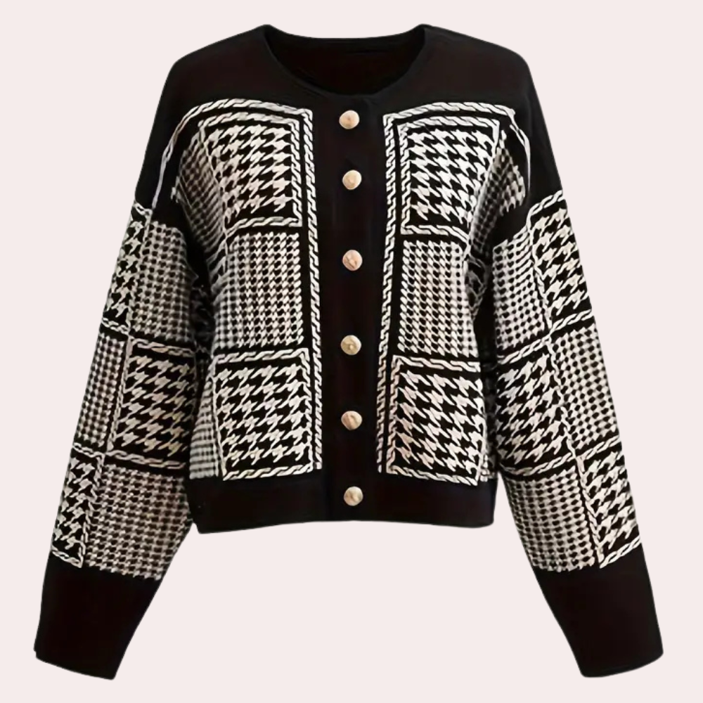Gebreid damesvest met knoopsluiting en zachte feel – ALVÉRA - Glamorix