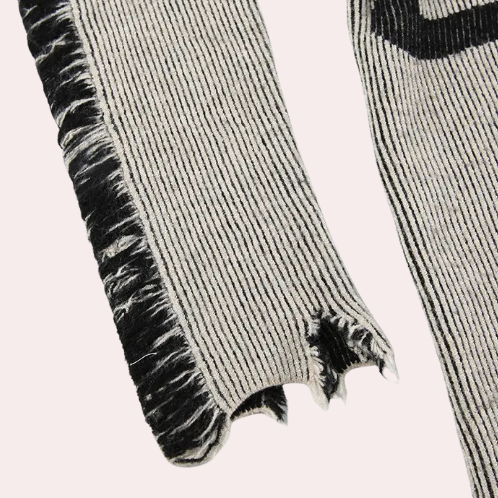 LINA - Versleten slim fit gebreide top voor dames