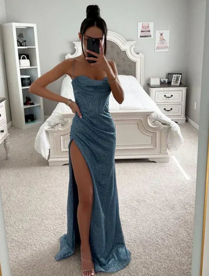 Elegante avondjurk met split en sweetheart halslijn – Aurélisse Gown - Glamorix