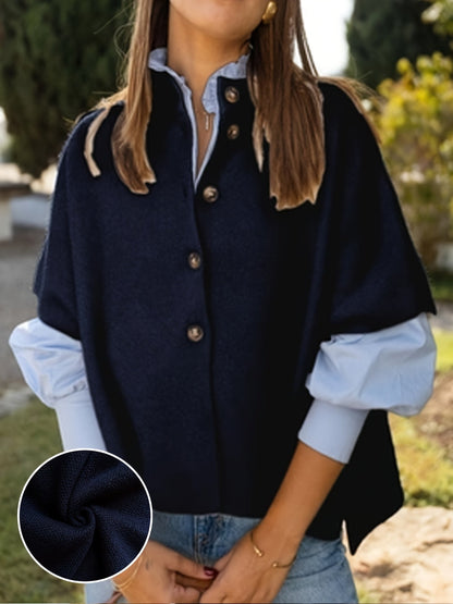 Gebreid Vest Katoenmix - Opstaande Kraag En Flexibele Vorm - Glamorix