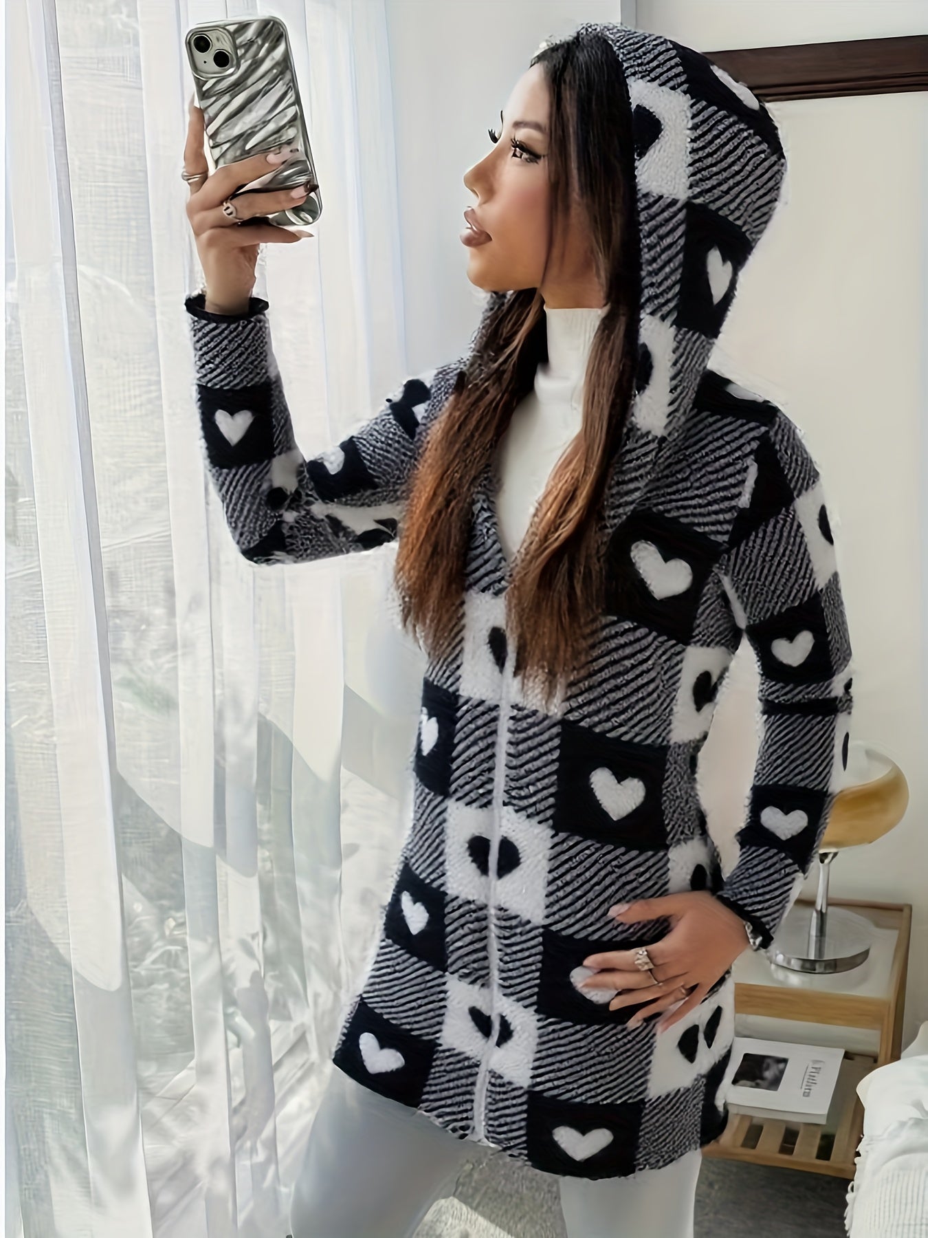 Gebreide trui met capuchon en rits voor comfort – TERAVO - Glamorix