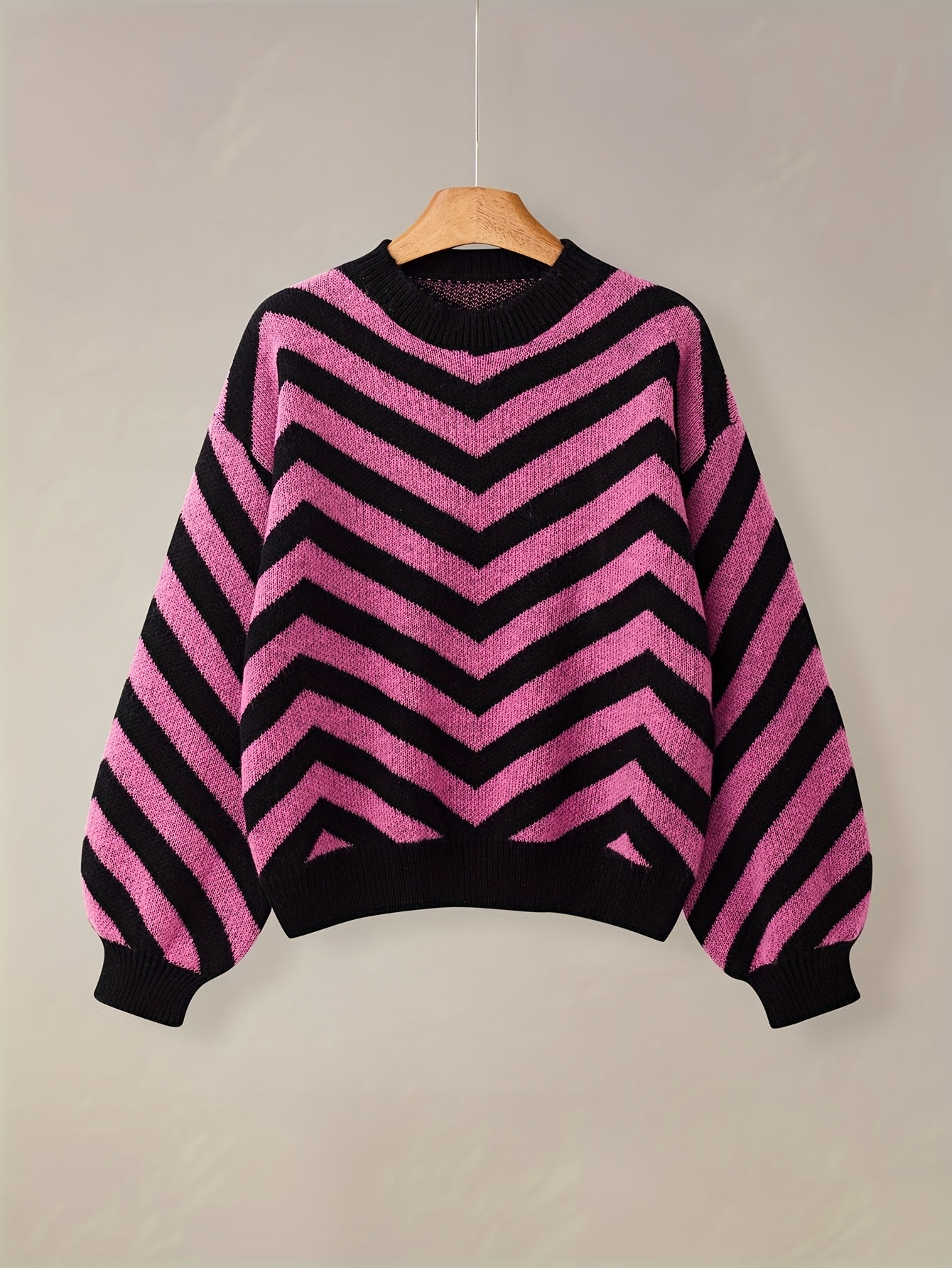 Gebreide trui met ronde hals voor dames – NOVAWEARX - Glamorix