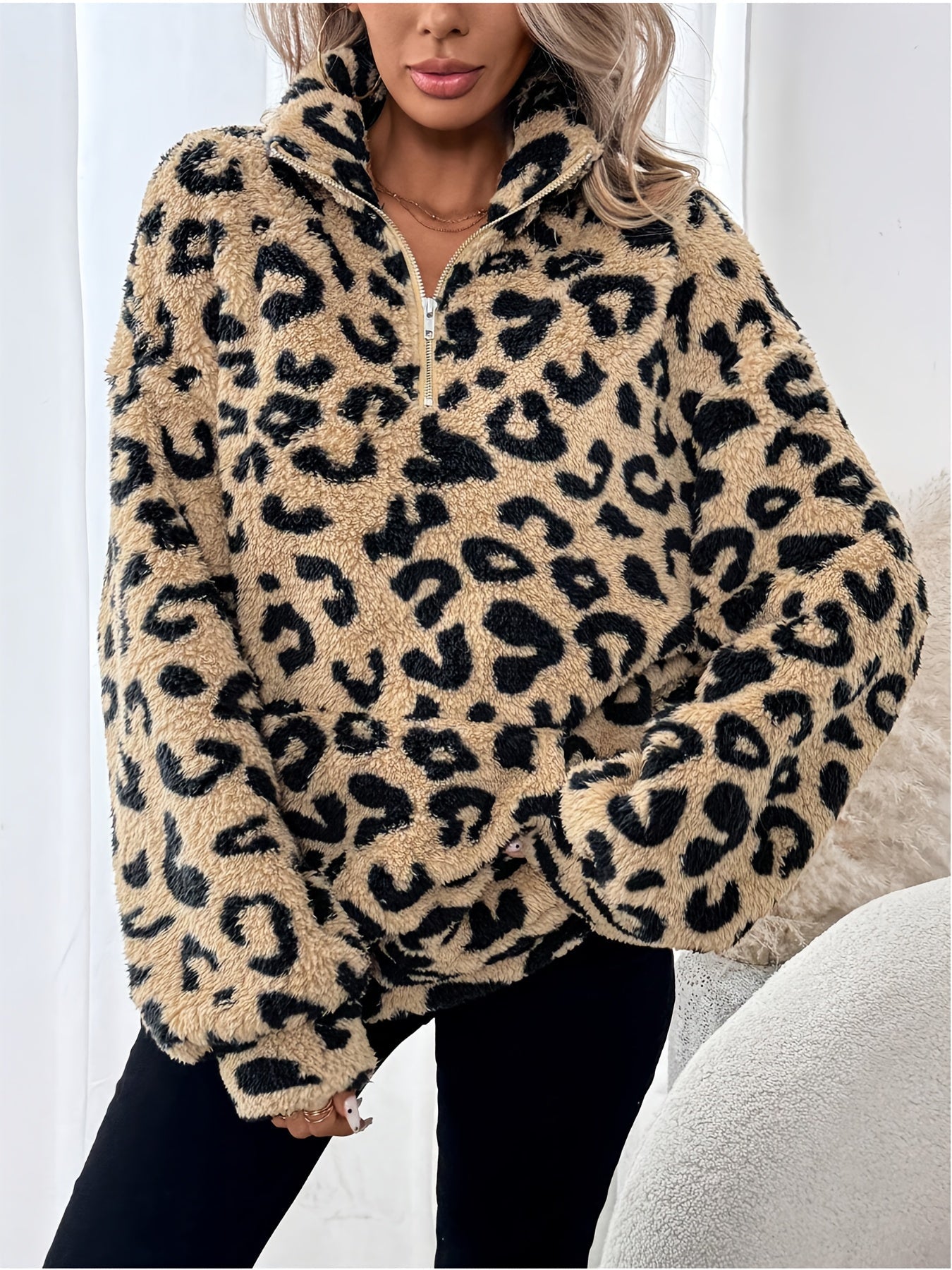 Gebreide Trui - Volledige Rits En Zachte Warme Voering - Glamorix