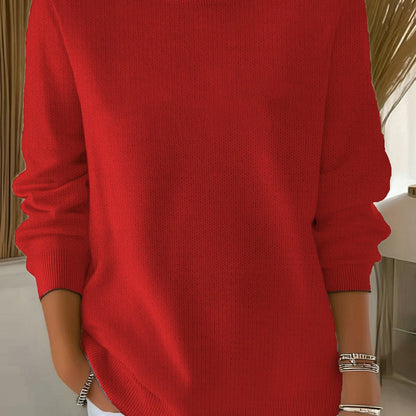 Gebreide trui met pasvorm voor dames rekbare stof – NOVA - Glamorix