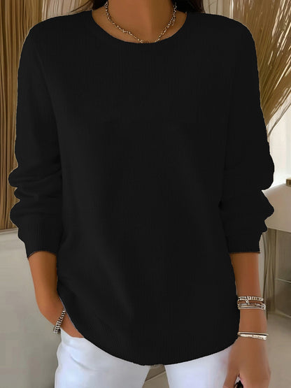 Gebreide trui met pasvorm voor dames rekbare stof – NOVA - Glamorix