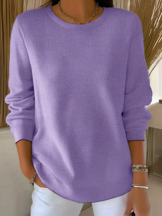 Gebreide trui met pasvorm voor dames rekbare stof – NOVA - Glamorix