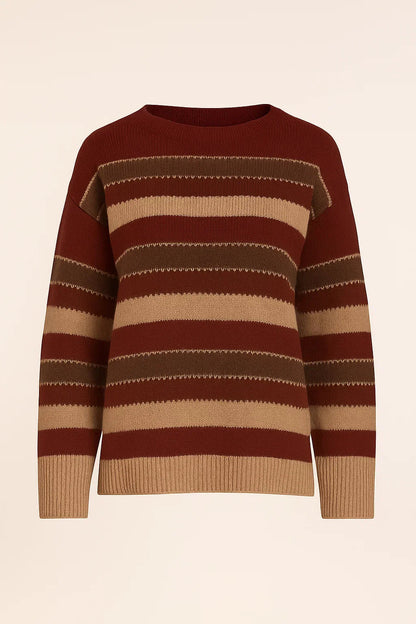 Gebreide Trui - Ronde Hals En Lange Mouwen & Losse Pasvorm - Glamorix