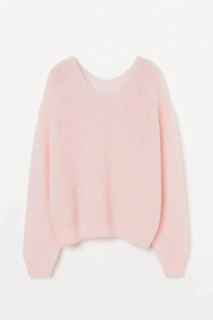 Gebreide Trui – Harige Structuur & Losvallend Model - Glamorix