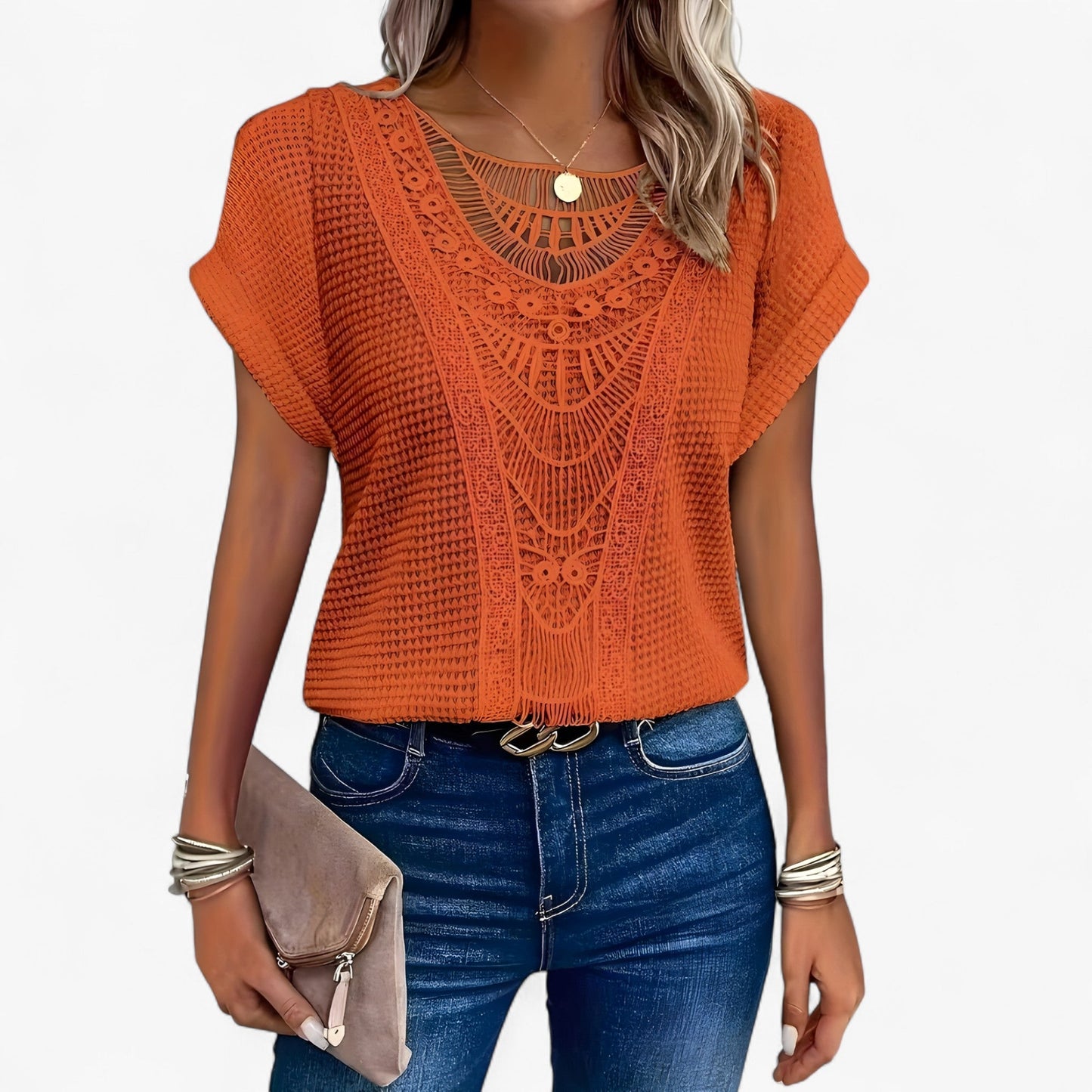 Chique kanten top voor tijdloze elegantie – BellezaLace - Glamorix